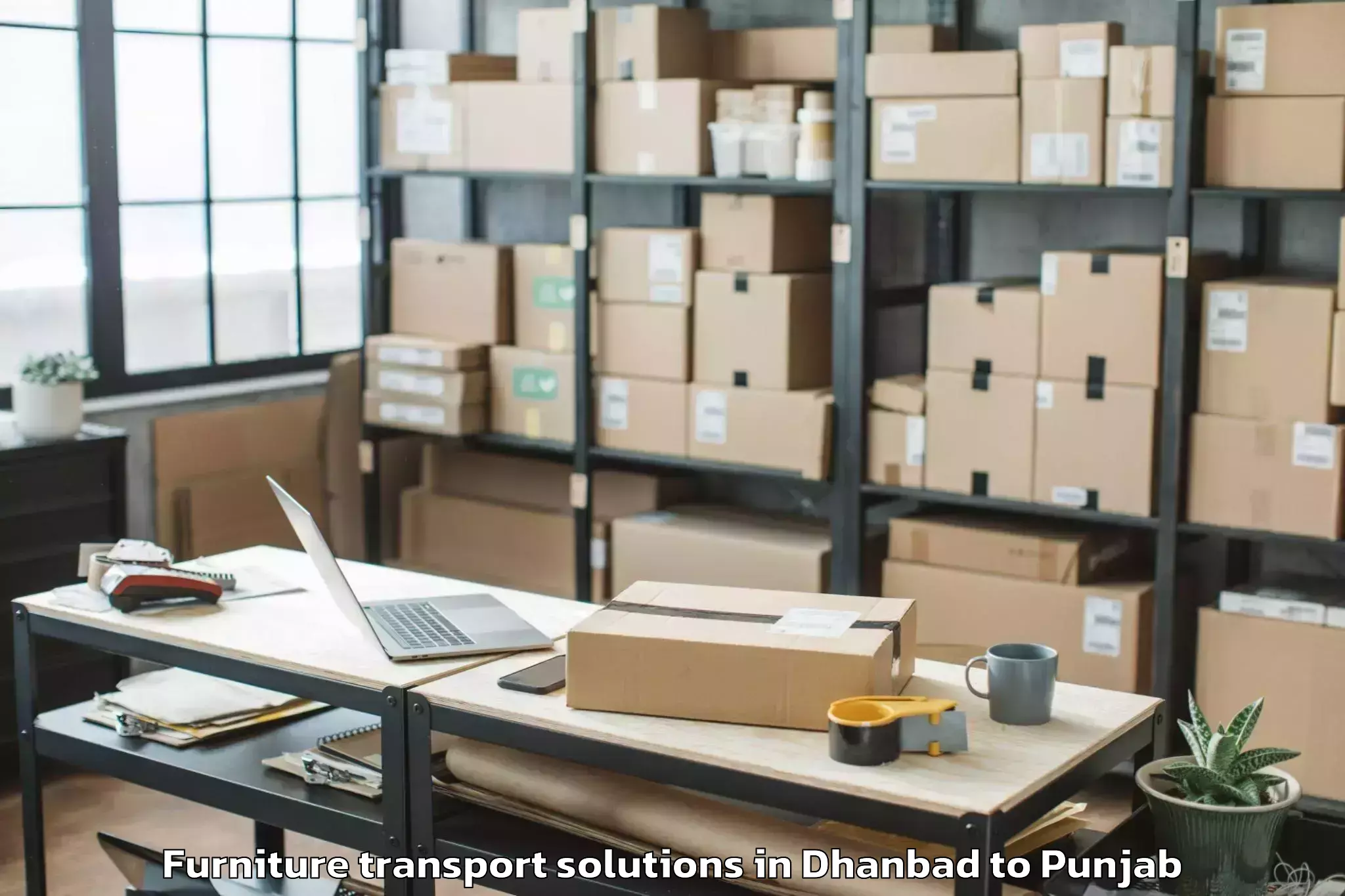 Comprehensive Dhanbad to Dera Baba Nanak Furniture Transport Solutions